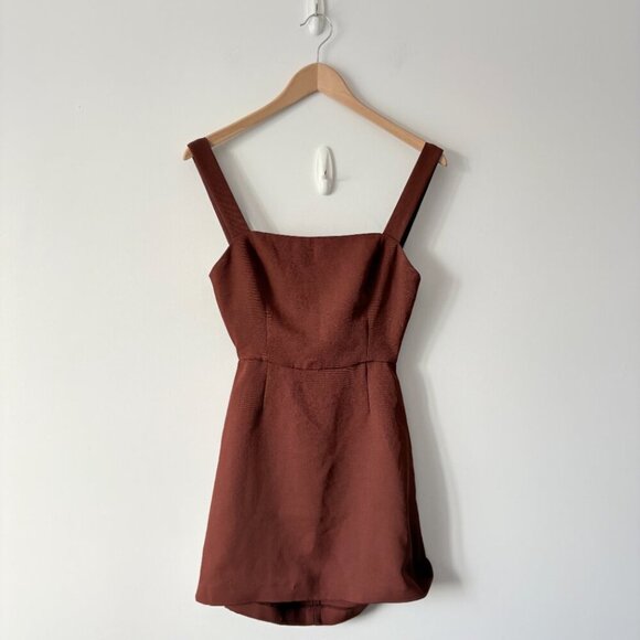 Artizia Wilfred Aperature Tie-Back Dress Burgundy Red Brown Size 0 - Picture 4 of 7